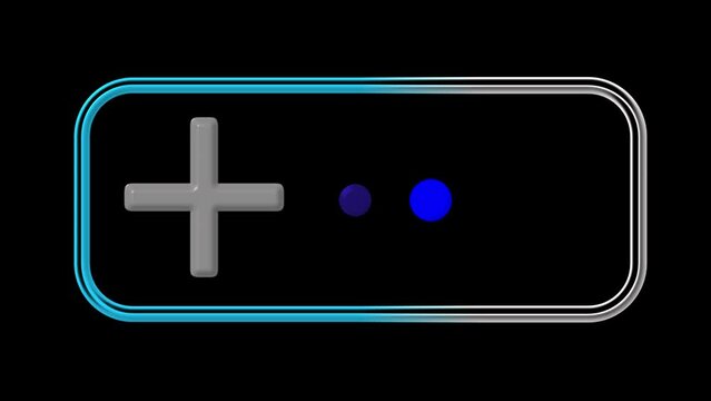 animated gamepad logo intro with black screen