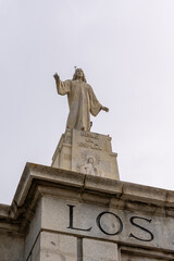 Naklejka premium Madrid, Spain - march 23, 2024: Cerro de los Angeles is located in the municipality of Getafe, Madrid. It is considered the geographic center of the Iberian Peninsula