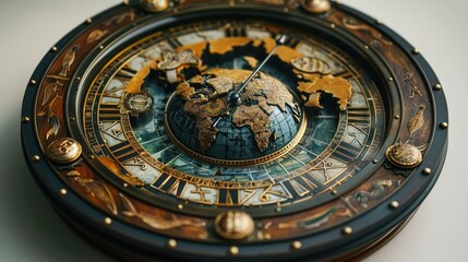 Fototapeta premium Transform time-telling into a journey through the ages! Design a clock that unveils the mysteries of past civilizations every hour Let your creativity narrate history