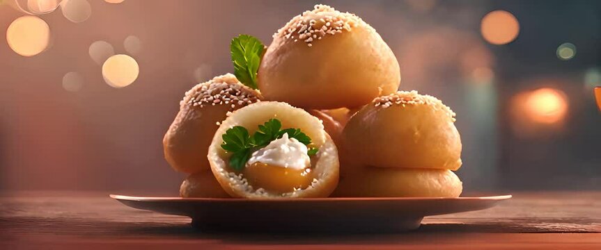 Delicious Indian Pani Puri. Panipuri from India