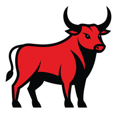 solid black outline Bull, Cow line icon, outline style icon for web site or mobile app, animals and livestock