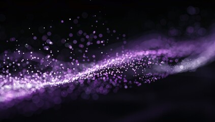 black background with a purple glow on the left side, light effects, grainy film filter Generative AI