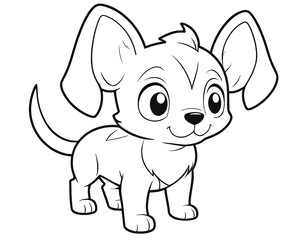 the little puppy coloring page for children