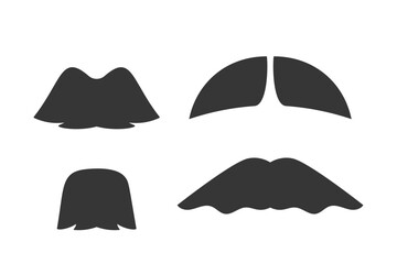 Male Mustache Styles Black Vector Silhouettes Vary From The Classic And Refined Chevron To Walrus and Toothbrush Styles