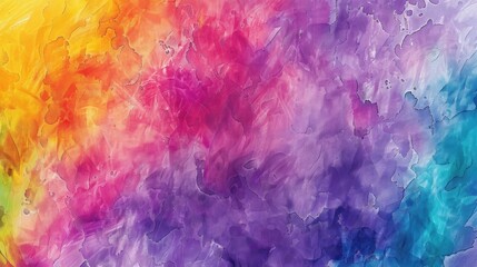 Vibrant watercolor background with spectrum of rainbow colors transitioning for artistic compositions. Creative design and color theory. - obrazy, fototapety, plakaty