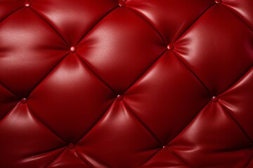 a close up of a red leather upholstery
