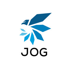 JOG  logo design template vector. JOG Business abstract connection vector logo. JOG icon circle logotype.
