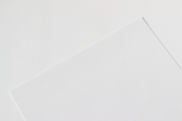 White Sheets of Paper on White Background. Business Concept, New Project, Design Sketching.