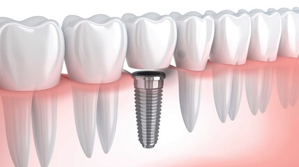 Placing dental implants - obrazy, fototapety, plakaty