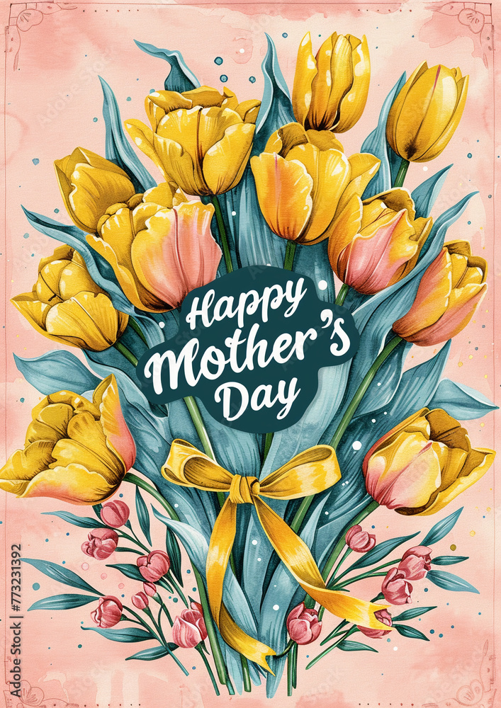 Sticker card for mother’s day