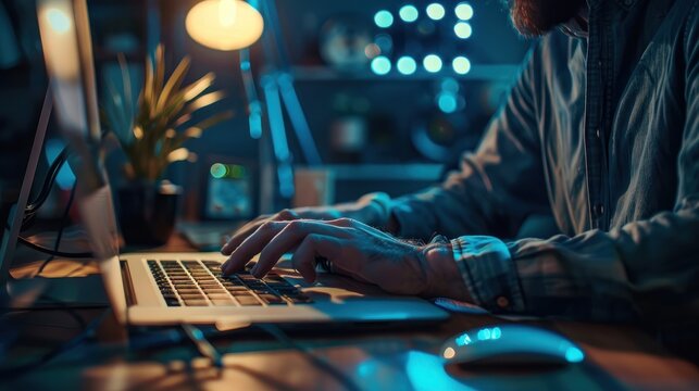 SEO specialist optimizing anchor text, close focus, soft light, detailed, technical atmosphere , studio lighting