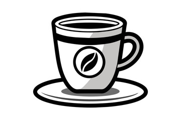 Coffee Cup Icon on white a bckground