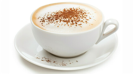 Cup of cappuccino with chocolate
