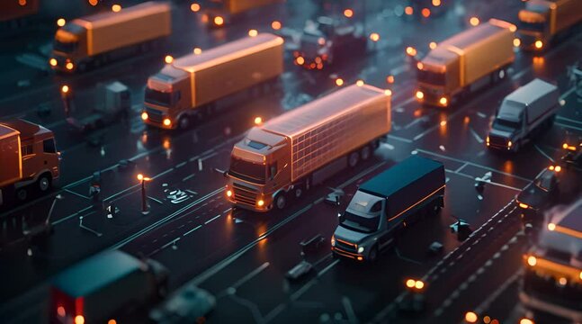 Optimizing Logistics Utilizing Technology to Efficiently Monitor Fleet of Trucks, Telematics, GPS Tracking, Fleet Management Software for Enhanced Operations
