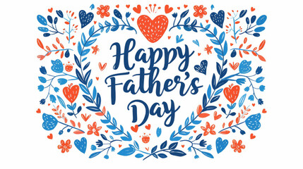 Happy father's day floral greeting