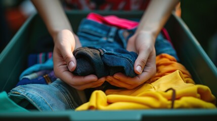 Volunteer’s Contribution: Hands with Colorful Apparel