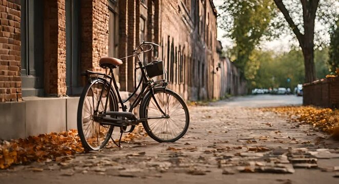 Vintage bicycle in a village.
