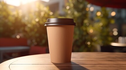 Coffee Paper Cup on White Background: 8K Photo