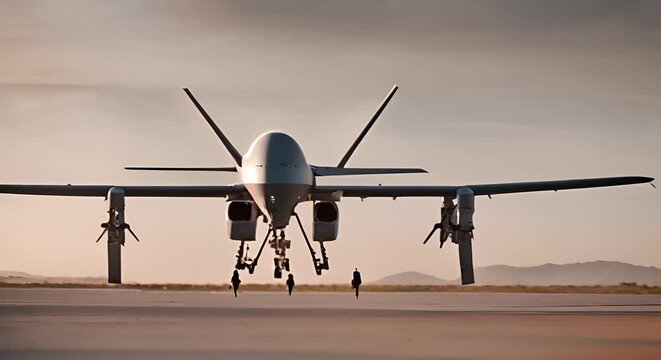 MQ-9 reaper, military reconnaissance aircraft.