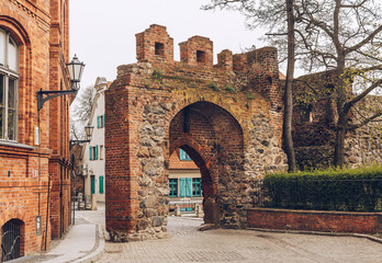 Teutonic castle ruins, part of the Medieval Town of Toruń, one of the World Heritage Sites and...