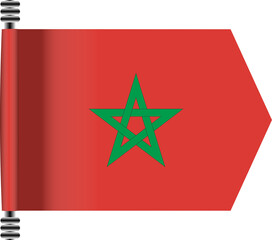 MOROCCO FLAG ROLLED EFFECT