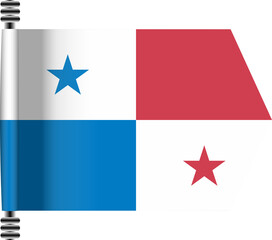 PANAMA FLAG ROLLED EFFECT