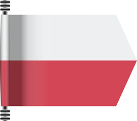 POLAND FLAG ROLLED EFFECT