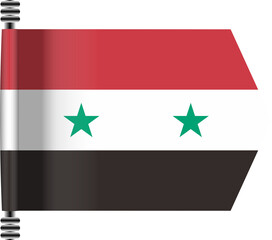 SYRIIA FLAG ROLLED EFFECT