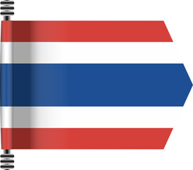 THAILAND FLAG ROLLED EFFECT