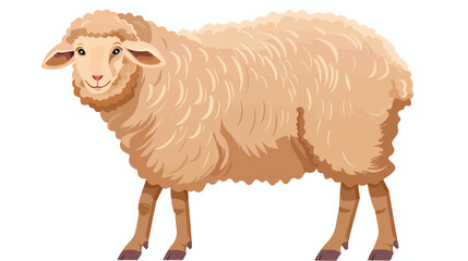 Domestic sheep icon. Cartoon of domestic sheep icon f