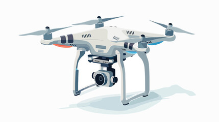 Drone icon. Quadcopter with camera. Vector illustration