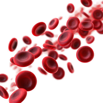 red blood cells isolated on white.
