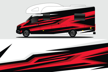 vector background for camper van, bus and van packages
