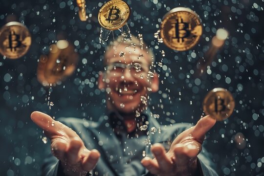 Idea Business exposure to Bitcoin Rain Man Happy. Generative Ai