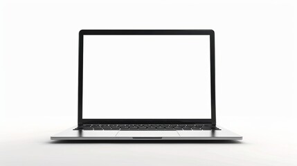 Blank screen modern illustration of a modern computer laptop