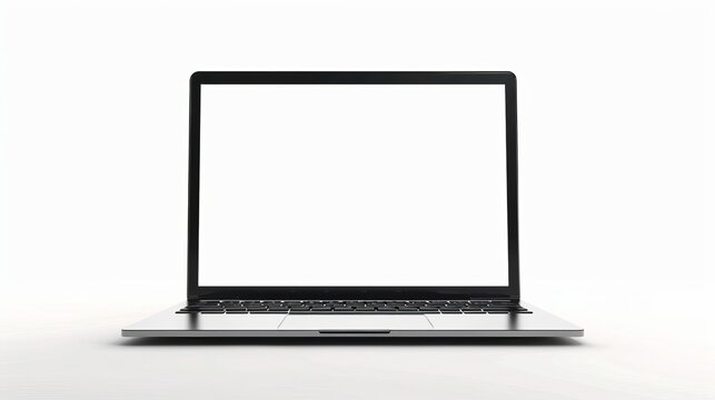 Blank screen modern illustration of a modern computer laptop