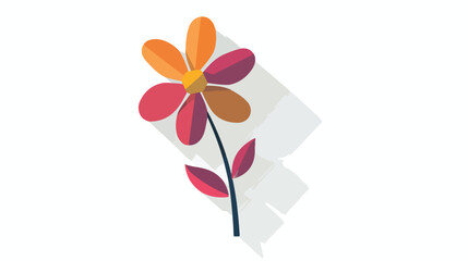 Flat modern design with shadow Icon flower flat vector