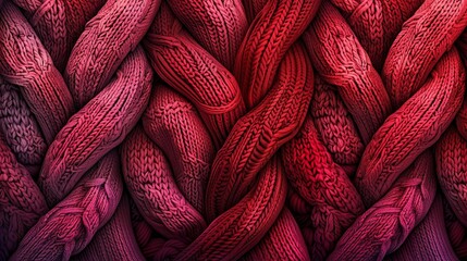 Knitted Cable Create a pattern showcasing knitted cable stitches arranged in dynamic and intricate patterns, with textures such as twists, braids, and ribs for a cozy and tactile feel reminiscent 