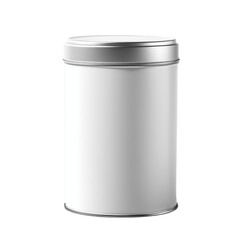 white tin can. Canned metal packaging. Metal container for food products. on Isolated transparent background png. generated with AI