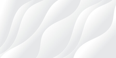 Abstract white and light gray wave modern soft luxury texture with smooth and clean vector subtle background illustration.	