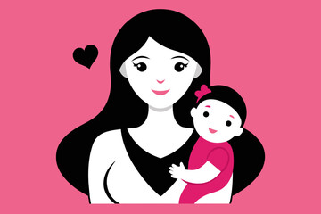 Mother and beautiful baby