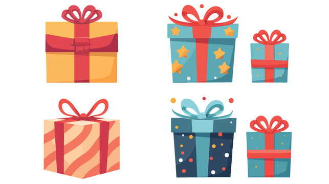 Gift Box Template Vector Design flat vector isolated