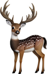 Naklejka na ściany i meble Close-up of a cute cartoon Marsh Deer Icon.
