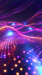 Abstract Synthwave Background
