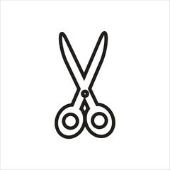 Fototapeta premium scissor vector icon line template new
