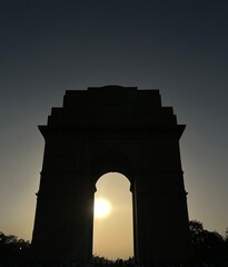 Fototapeta na wymiar view of india gate in summer in delhi india