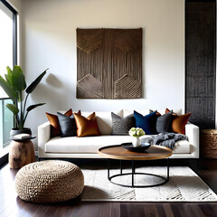 modern living room. Generative AI