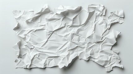 vector illustration object. badly glued white paper. crumpled poster