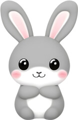 Close-up of a cute cartoon Rabbit Icon.