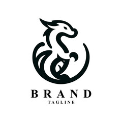 cute dragon logo